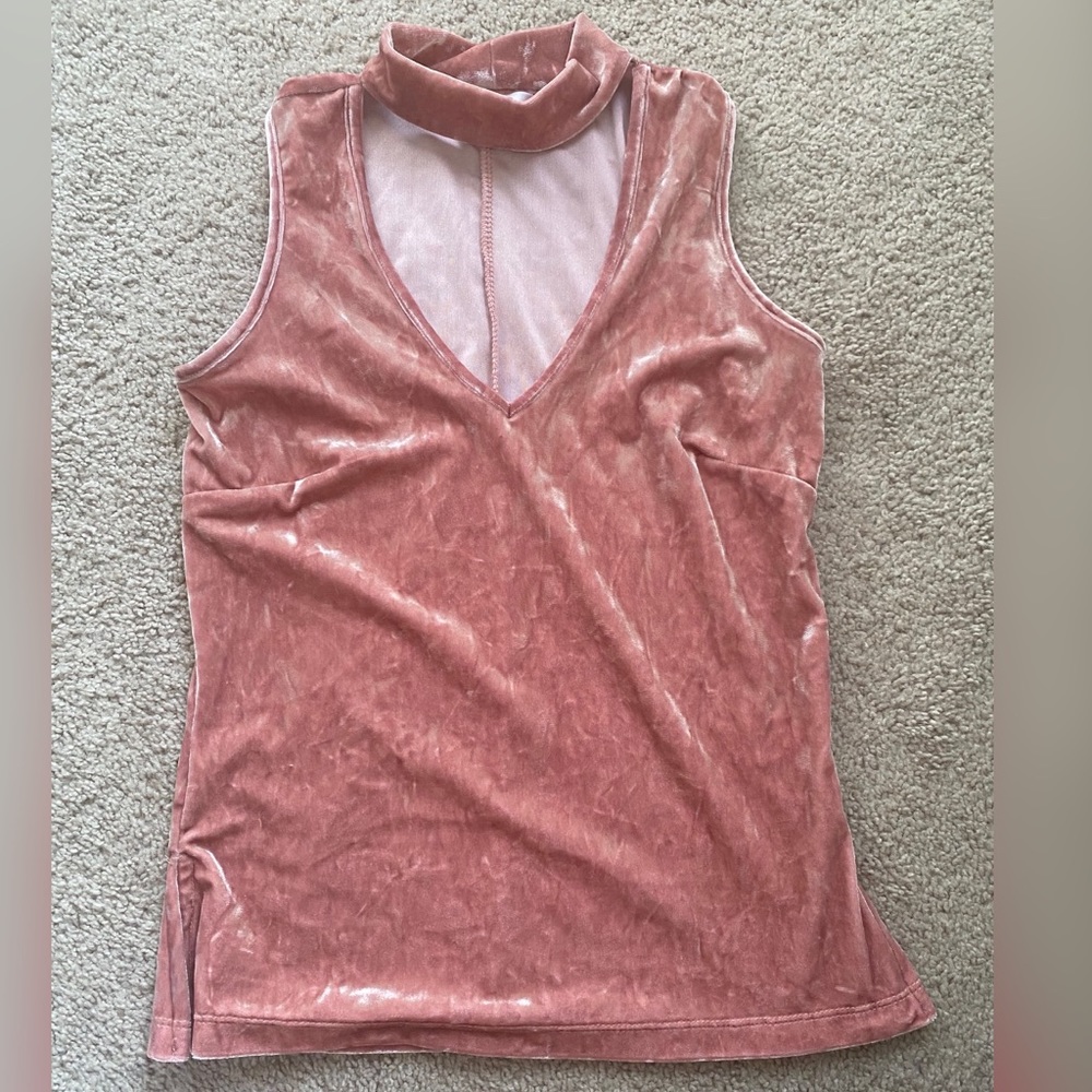 Velvet choker style top